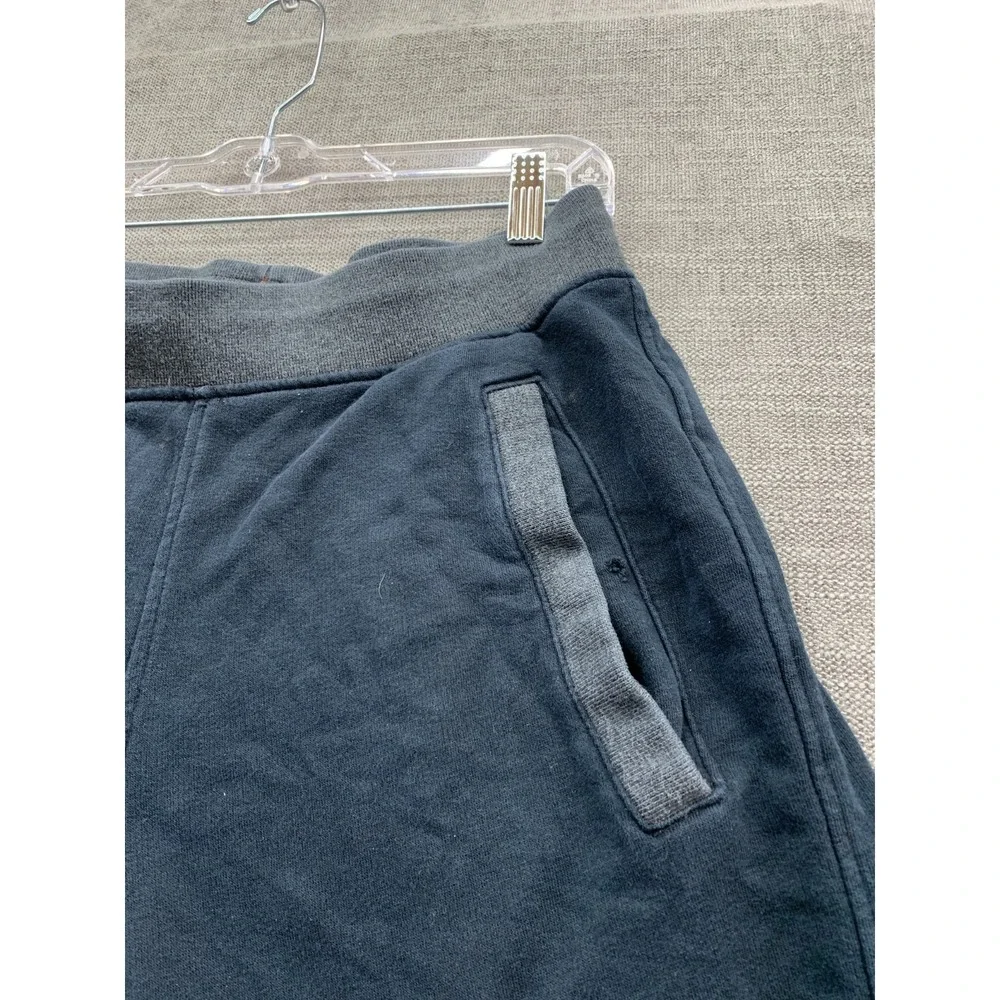 Air Jordan Sweat Shorts Mens‎ M Navy Blue Fleece Lined Ribbed Hem Elastic Waist
